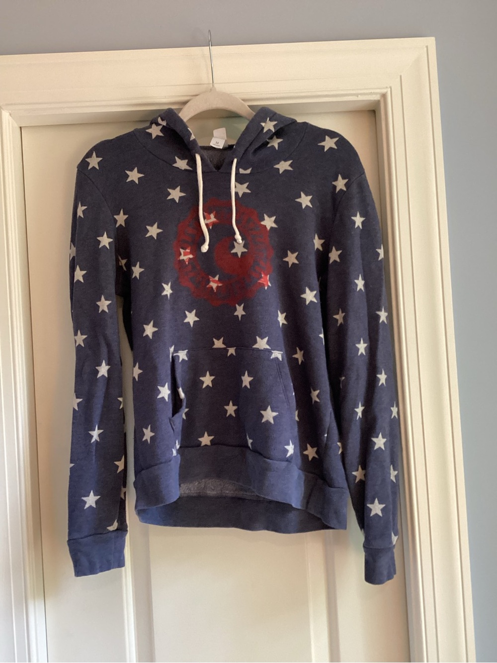 Cisco Brewery Nantucket Navy Starprint Hoodie with Red Logo